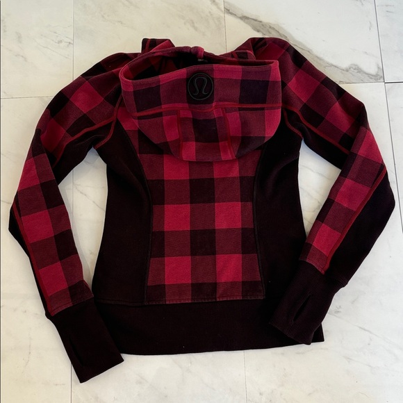 Lululemon Hoodie Women’s 4 Buffalo Plaid Scuba Full Zip Lumberjack - Picture 7 of 7
